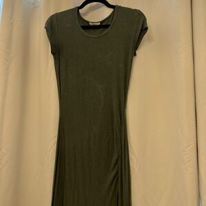 Stretchy Lovestitch dress with touching and slit on leg